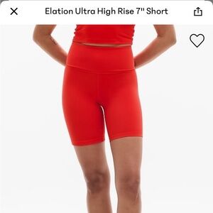 Athleta ultra high rise elation 7 inch biker shorts - small